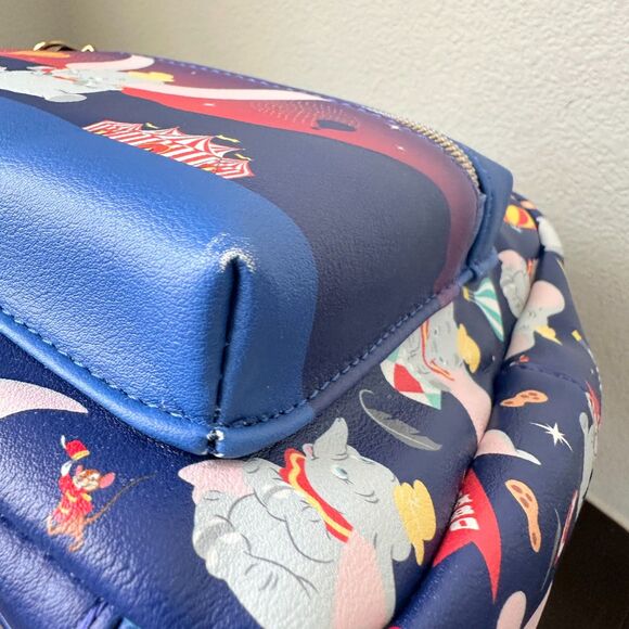 NEW Loungefly Disney Dumbo The Elephant Circus Icons Mini Backpack Blue Pink main image 8